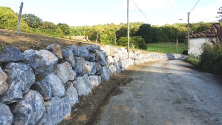 Elargissement chemin d'Arrivet et renforcement talus  -  2017